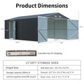 Spacious Outdoor Storage Shed: This 13X20Ft Outdoor Storage Shed Offers A Generous 250 Square Feet Of Floor Space, Perfect For Storing Trucks, Cars, Large Tools, And Lawn Equipment. With Double