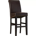 Old Hm: 54222.00Kp Upholstered 30'' Counter Stool With Solid Wood Frame Set Of 2 Brown Set Of 2 Leather