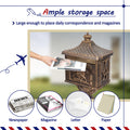 Polar Aurora Mailbox Cast Aluminum Bronze Mail Box Postal Box Security Heavy Duty Bronze Aluminium
