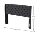 King Cal King Headboard King Black Fabric