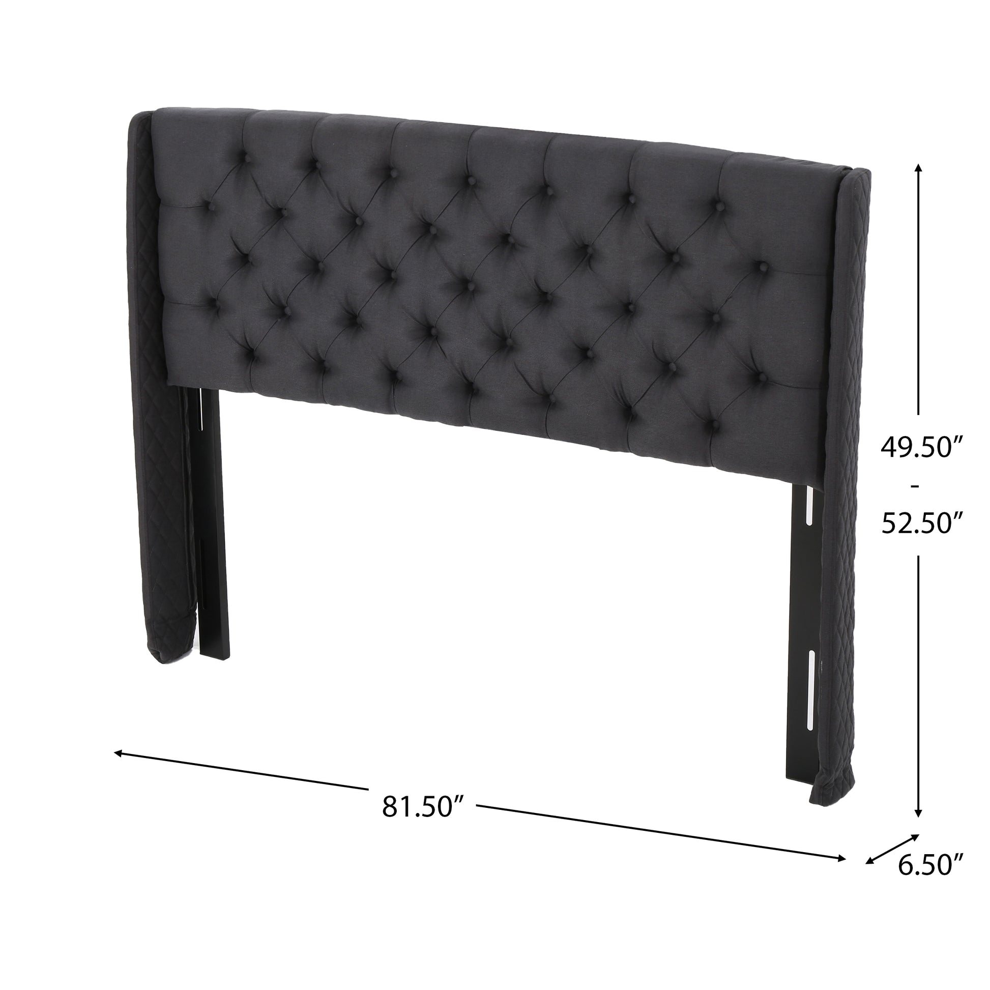 King Cal King Headboard King Black Fabric