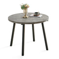 Grey Round Dining Table, Mid Century Modern Round Dining Table,Dinning Table For Kitchen Stone Gray Seats 4 Gray Kitchen & Dining Tables Round Mdf