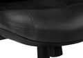 Office Chair, Adjustable Height, Swivel, Ergonomic, Armrests, Computer Desk, Work, Black Leather Look, Black Metal, Contemporary, Modern Black Foam Faux Leather