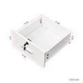 Locking Beauty Salon Storage Cabinet Hair Dryer Holder Stylist Equipment Drawer White Mdf