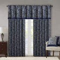 Jacquard Window Valance Navy 50X18