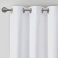 Basketweave Room Darkening Curtain Panel Pair 2 Pcs Window Panels White Polyester