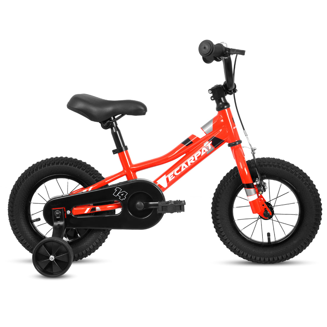 A14117 Ecarpat Kids' Bike 14 Inch Wheels, 1 Speed Boys Girls Child Bicycles For2 4Years, With Removable Training Wheels Baby Toys, Front V Brake, Rear Holding Brake Red 50 99 Lbs Cute Polyurethane Foam 3 To 4 Years Carbon Steel Indoor & Outdoor Use