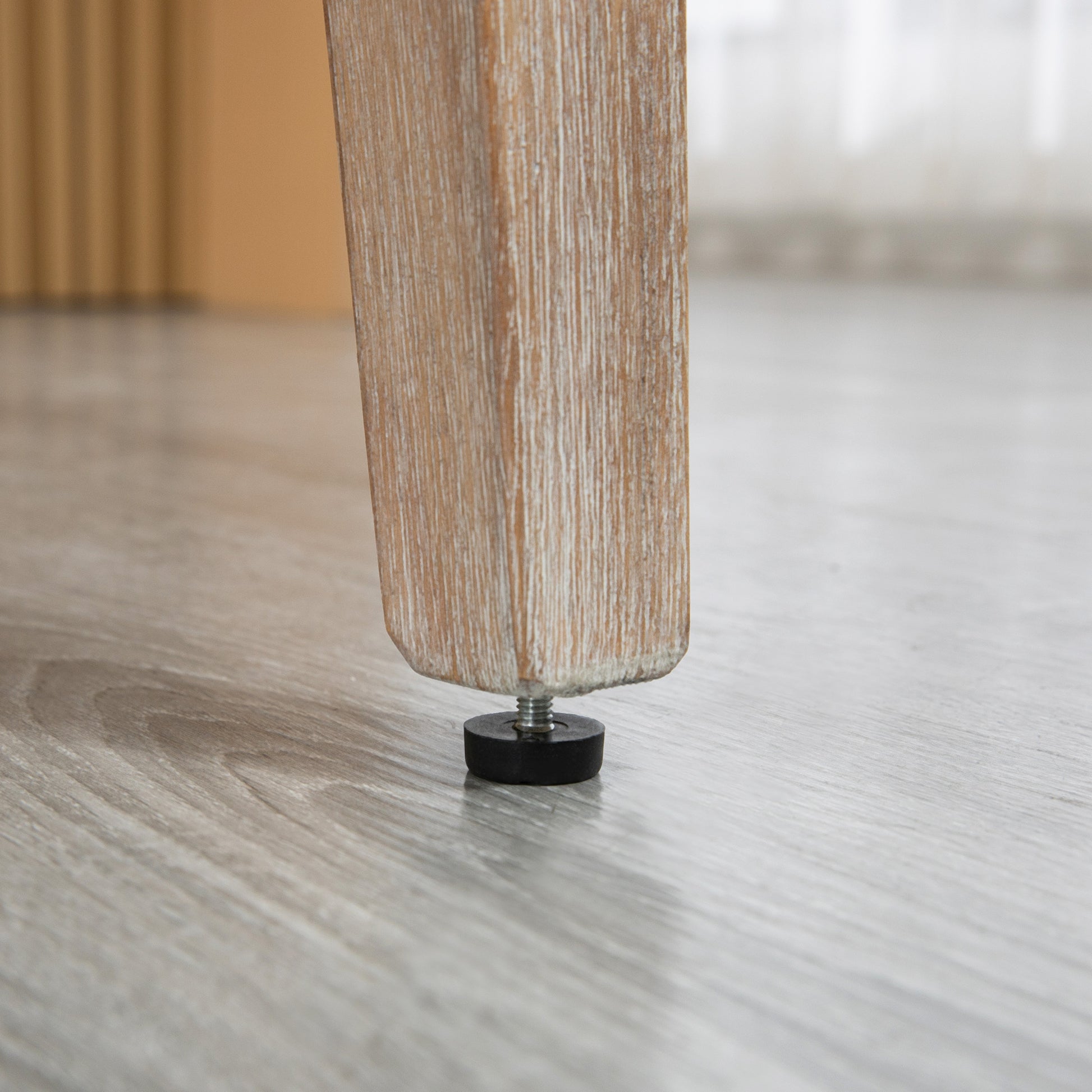 Homcom Counter Height Bar Stools Set Of 2 With Wood Legs, Beige Beige Polyester