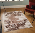 Jersey Area Rugs, Carpets For Livingroom, 5X7 Area Rugs ,3011 Brown Rectangle 5&7 Brown Contemporary Abstract Polypropylene