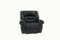 Modern 1Pc Manual Motion Recliner Chair Glider Black Color Bonded Leather Armrest Cushion Seating Living Room Furniture Black Faux Leather Primary Living Space Contemporary,Modern Bonded Leather