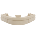 Arrived Oversized Combination Sofa,Curved Sofa,Upholstered 4 Seater Couch For Living Room, Modern Modular 3 Piece Free Combination, Semicircular Modular Sofaboucle, Khaki Khaki Polyester Primary Living Space Soft Tight Back Modern Square Arms Foam