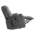 Power Lift Recliner Chair Recliners For Elderly With Heat And Massage Recliner Chair For Living Room With Infinite Position And Side Pocket,Usb Charge Port Grey Grey Power Push Button Soft Heavy Duty Cotton Wood Metal