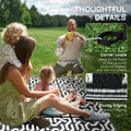 Outsunny Reversible Outdoor Rug, 8' X 10' Waterproof Plastic Straw Floor Mat, Portable Rv Camping Carpet With Carry Bag, Large Floor Mat For Backyard, Deck, Picnic, Beach, Black & White Chain Multicolor Polypropylene