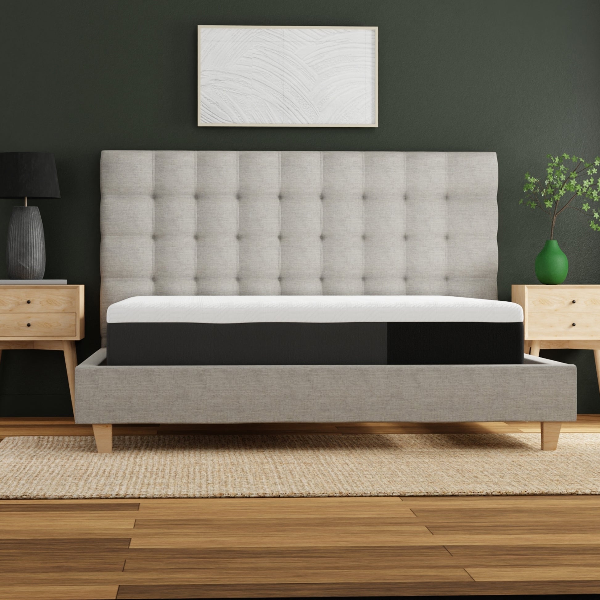 10" Essentials Gel Infused Memory Foam Mattress Queen White Foam Queen