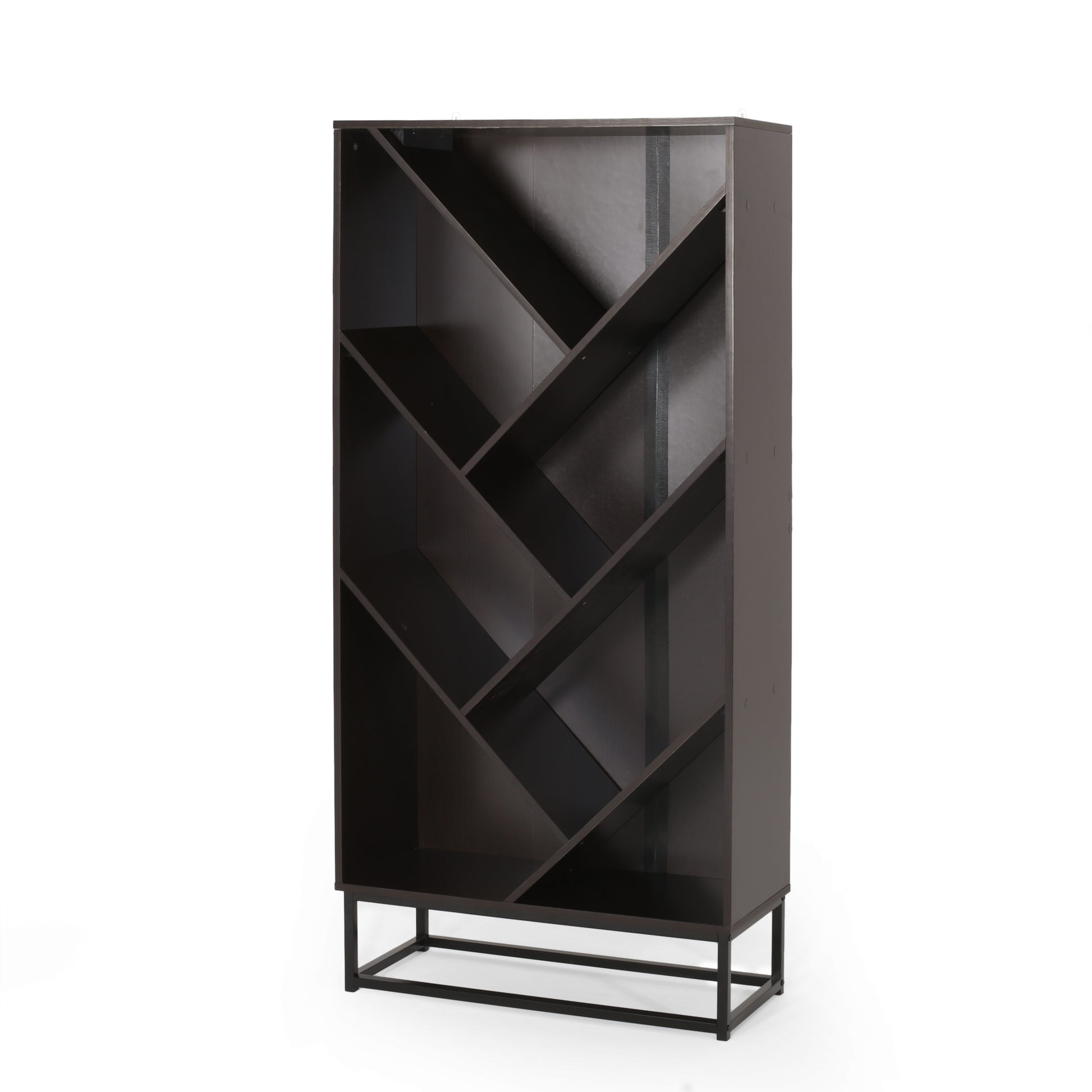 Bar Cabinet Dark Grey Wood