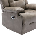 3 Seater Home Theater Recliner Manual Recliner Chair With A Led Light Strip Two Built In Cup Holders For Living Room,Bedroom, Grey Grey Foam Pu