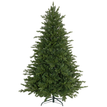 Homcom 6Ft Artificial Christmas Tree With 1821 Tips, Foldable Metal Stand, Easy Assembly, Hinged Xmas Tree For Home, Office, Holiday, Green Green Plastic