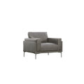 Onyx Gray Leather Chair Dark Gray Primary Living Space Foam Genuine Leather