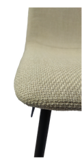 Dining Chairs Set Of 4,Modern Kitchen Dining Room Chairs,Upholstered Dining Accent Chairs In Linen Cushion Seat And Sturdy Black Metal Legs .Fabric Dining Chairs Beige Light Green Foam Linen