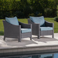 Antibes Armchair Grey Pe Rattan Iron Waterproof Fabric