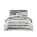 8 Piece Printed Seersucker Comforter And Quilt Set Collection Yellow Full Queen Full Yellow Polyester