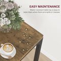 Homcom 3 Piece Dining Table Set For 2, Modern Kitchen Table And Chairs, Dining Room Set For Breakfast Nook, Small Space, Apartment, Space Saving, Rustic Brown Rustic Brown Mdf