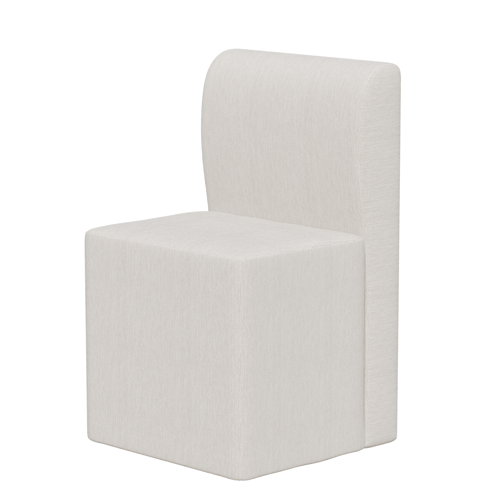 Two Piece Set Of Wheeled Dining Chairs, Modern Rolling Dining Chairs, Footstools With Wheels, Suitable For Bedrooms, Reading Rooms, Living Rooms, Beige Linen Chairs Beige Foam Linen