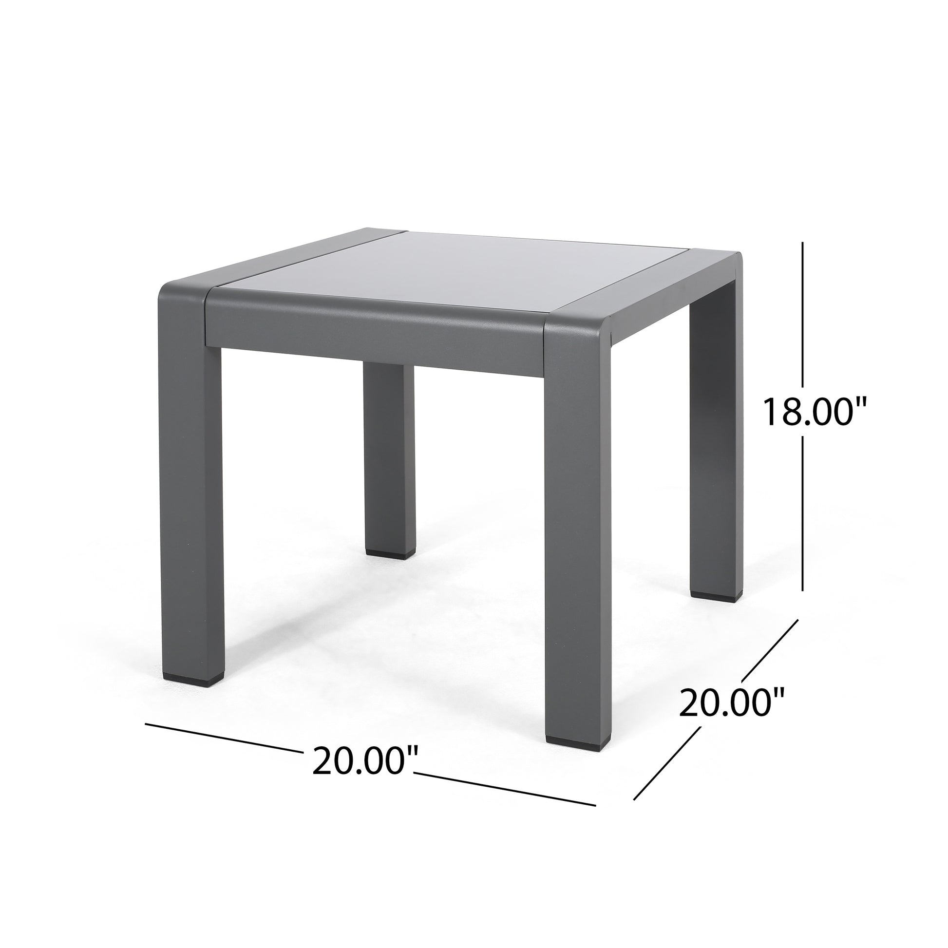 Cape Coral Side Table Grey Aluminium