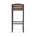 Milos Outdoor Acacia Wood Barstool Set Of 2 Dark Brown Acacia Wood