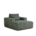 62.5 Inch Corduroy Sponge Sofa Lounge Chair,No Assembly Required,Fluffy Modern Sleeper Chair For Indoor Living Room Bedroom Army Green Foam Corduroy 1 Seat