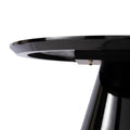Modern Black Cone Coffee Table For Living Room, High Gloss Finish, 35.4In Diameter Black Desk And Hutch Primary Living Space Minimalist,Modern Freestanding Round Coffee & End Tables Glossy Round Mdf