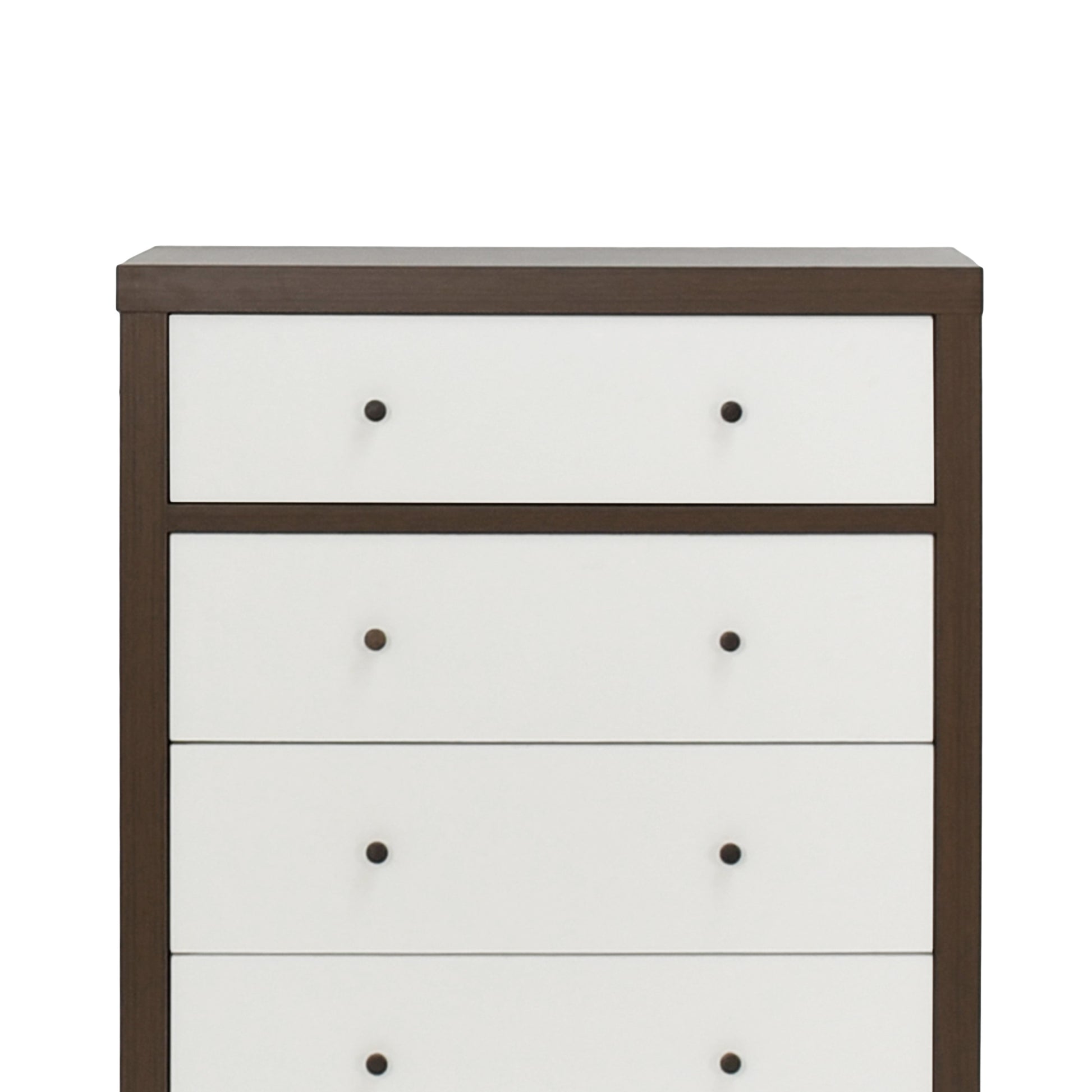 Nordic 4 Drawer Chest Walnut Mdf