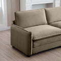 Luxurious And Sophisticated Sofa Set With Soft Cushions And Pillows, Sofa Set For Living Rooms And Clubs As Well As Home Theaters, Consisting Of Two Single Sofas And A 2 Seaters Sofas In Tan Corduroy Tan Corduroy 4 Seat