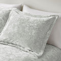 Crushed Velvet Sherpa Reversible Comforter Set Twin Grey Polyester