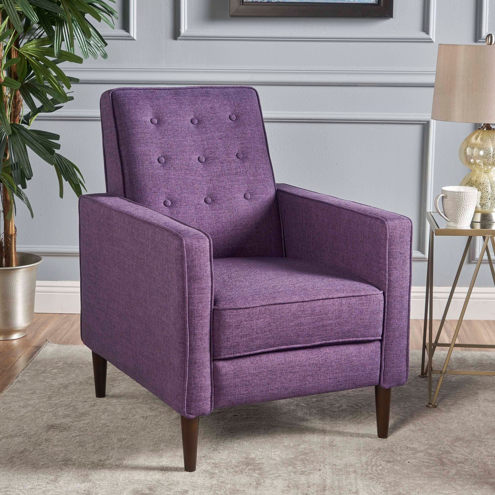 Recliner Purple Fabric