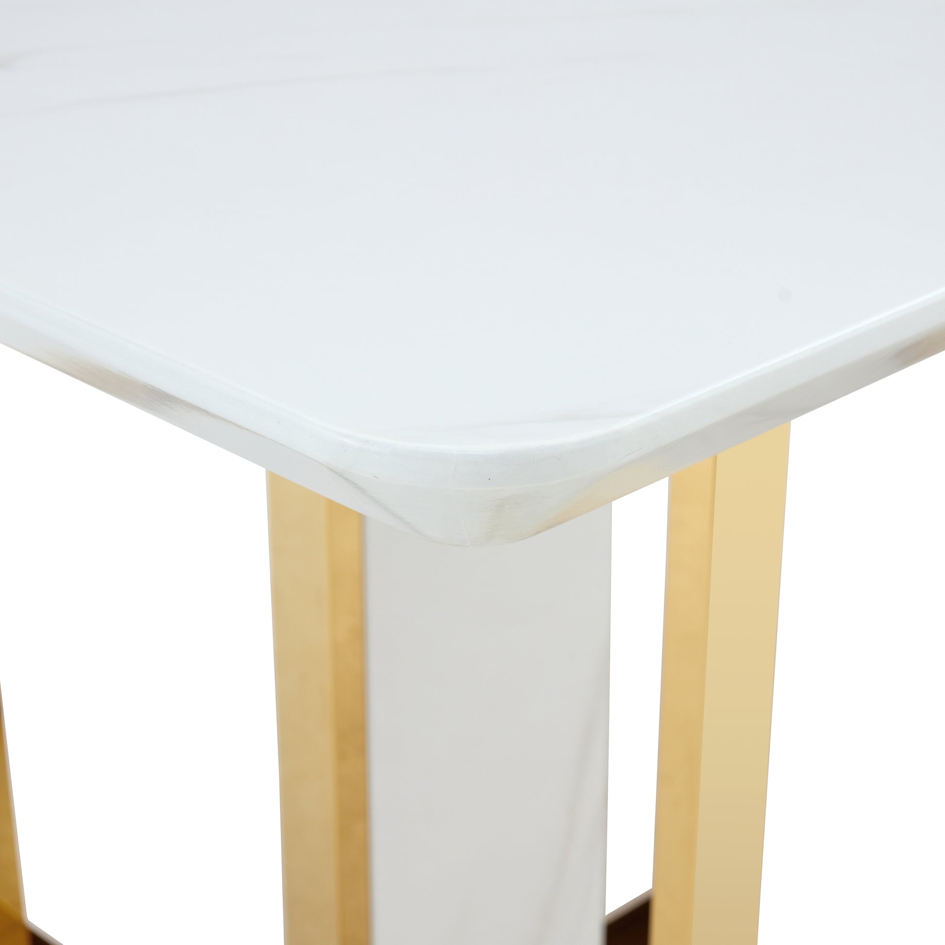 Modern Minimalism And Luxurious White Rectangular Patterned Dining Table. The Computer Desk. The Game Table. Dining Tables Are Used In The Dining Room, Living Room, Terrace And Kitchen 67 *36 *30