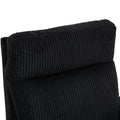 Jiada Upholstered Swivel Glider.Flannel Fabric.Rocking Chair For Nursery In Black.Modern Style One Left Bag Black Foam Corduroy