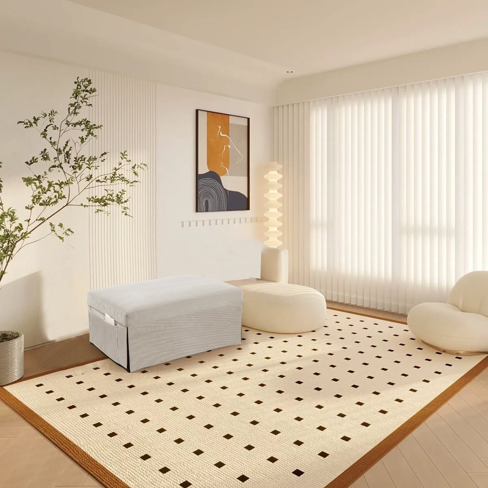 Modern Corduroy Sofa Bed,Couch Chair,Sleeper Bed,Small Lounge Sofa W Reclining Backrest,Furniture For Living Room,Bedroom,4 In 1 Convertible Sleeper Sofa Bed, White White Corduroy 1 Seat