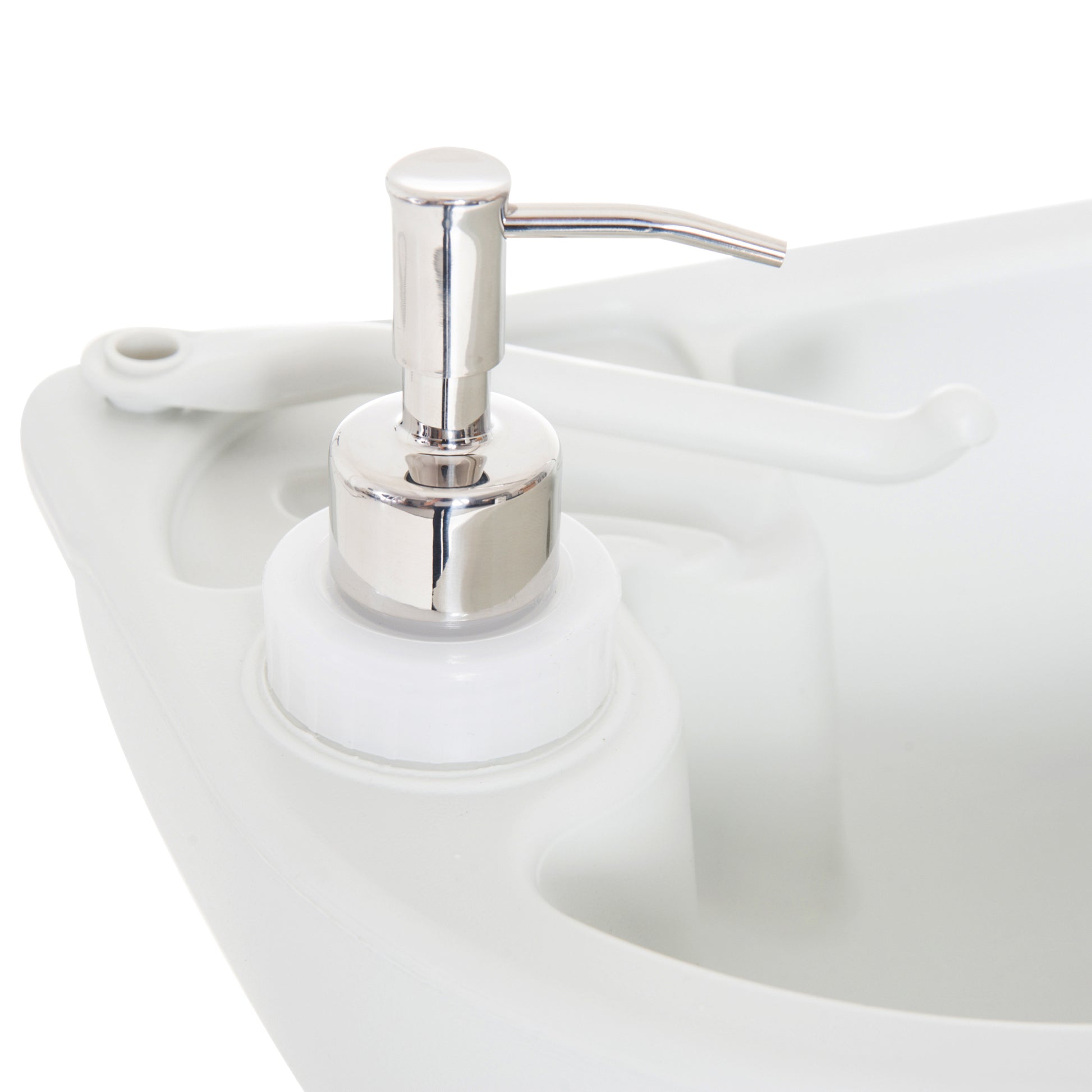 Kleankin Portable Camping Sink, Handwashing Station Basin With 4.5 Gallon Tank, 6.3 Gallon Recovery Tank, Rolling Wheels & Soap Dispenser For Rv, Outdoor Events, Gatherings, Hdpe, White Grey Plastic