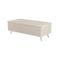 2 Pieces Bedroom Sets Queen Size Upholstered Bed Frame, Modern Corduroy Storage Ottoman,Beige Queen Beige 2 Piece Set Solid Wood Mdf