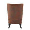 Hi Back Studded Chair,Arm Chair,Living Room, Study And Bedroom Brown Polyester