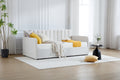 Flora Upholstered Daybed With 2 Drawers, Twin, Ivory Boucle, Ribbed Tufted Backrest, Daybed In Lavish Modern Design Box Spring Not Required Twin Ivory Metal Bedroom Classic,Contemporary,Minimalist,Traditional,Transitional Upholstered Upholstered