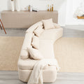 Unique Modeling Design,Upholstered Indoor Furniture,Foam Filled Sleeper Sofa Bed For Living Room,Bedroom,3 Colors Khaki Primary Living Space Modern Foam Polyester 4 Seat