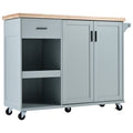 K&K Kitchen Island With Foldable Counter Top, Kitchen Storage Cart With Slide Out Shelf, Towel Rack And Drawer, Rolling Kitchen Cart On Wheels, For Kitchen, Living Room, Dining Room, Grey Blue Grey Blue Brown Kitchen Classic,Farmhouse,Luxury,Modern