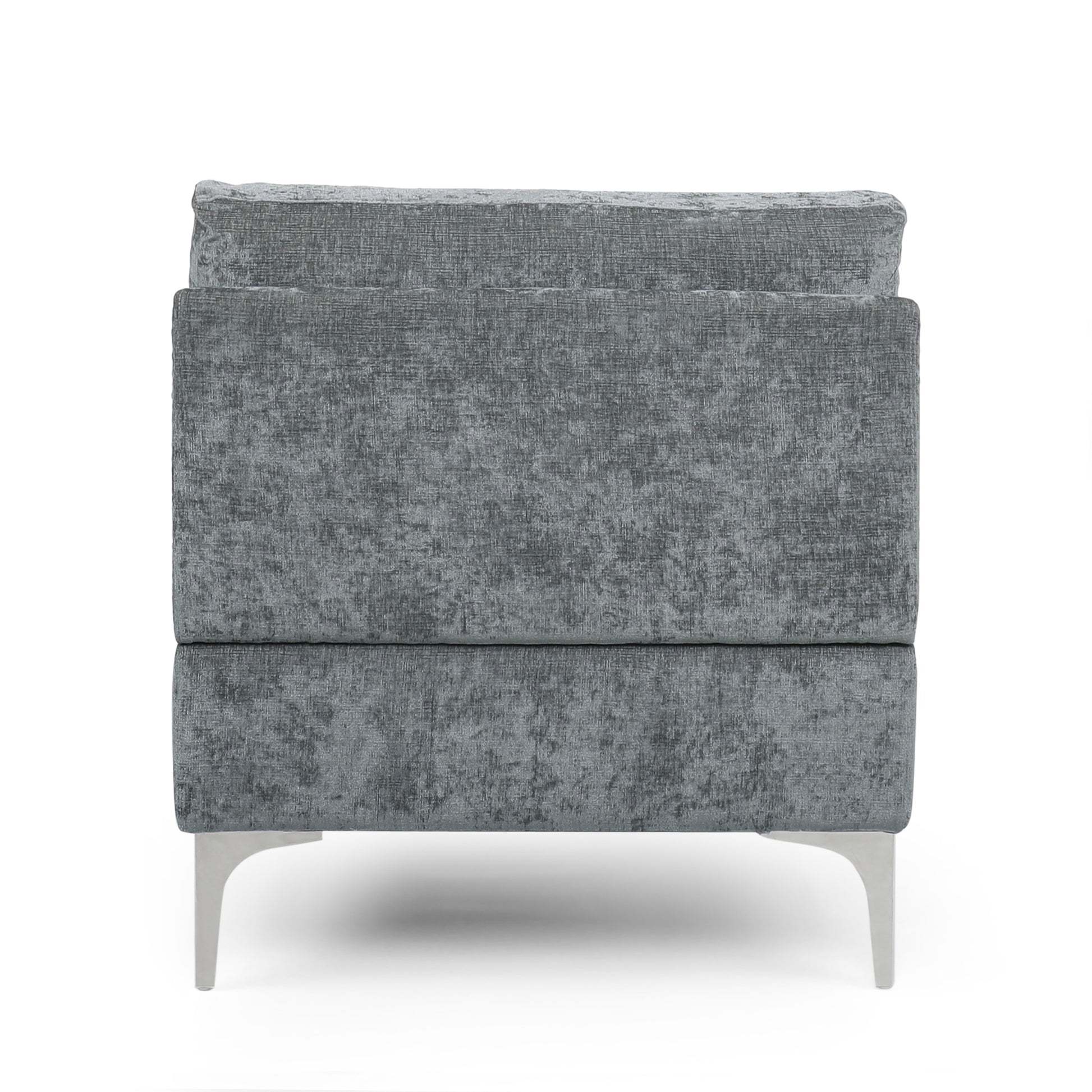 Chaise Lounge Grey Fabric