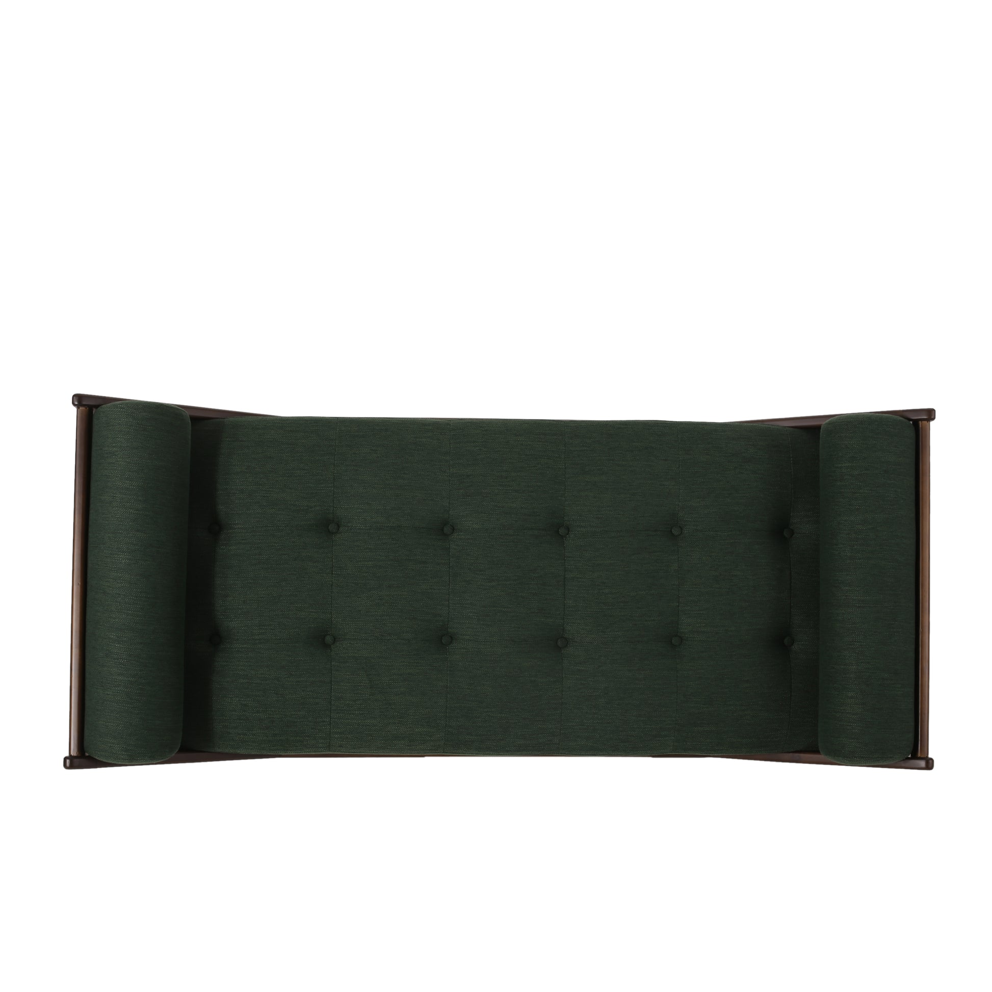 Chaise Lounge Blackish Green Fabric