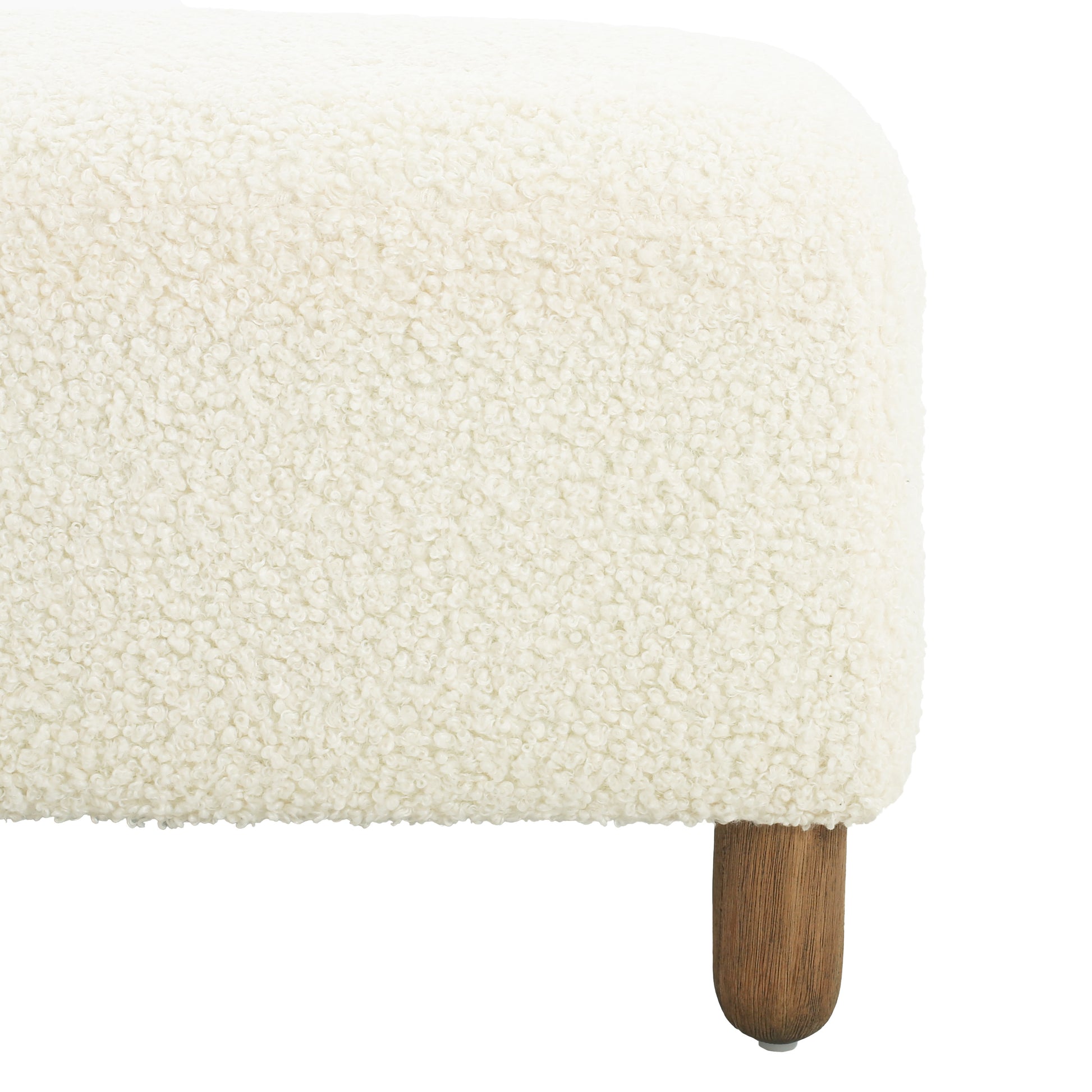 Comfortable Ottoman, White White Polyester Wood Polyester Or Polyester Blend Backless Solid Casual,Modern Pine Rectangle Armless Polyester Polyester