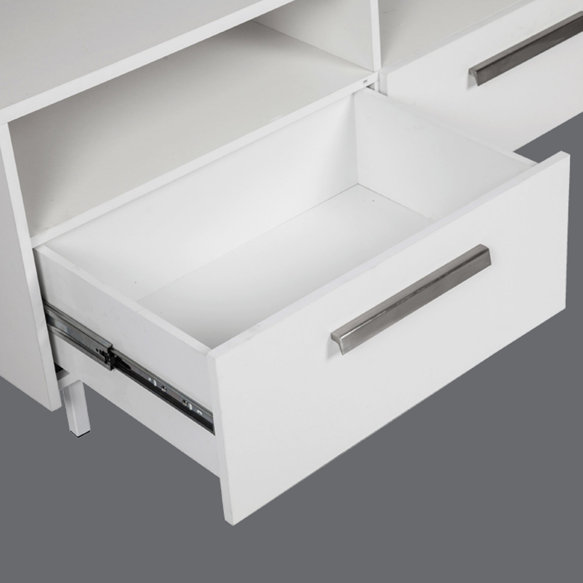 Tv Stand Modern White Media Console Entertainment Center With Storage Fits 75" Tv" White 70 79 Inches Solid Wood