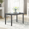 Wooden Dining Rectangular Table, Kitchen Table For Small Space, 4 Person Dining Table, Grayonly The Table Wood Gray Gray Wood Dining Room Acacia 4 Leg Rectangular Acacia Wood