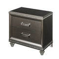Dark Champagne 2 Drawer Nightstand Champagne 2 Drawers Bedroom Rectangle Felt Lined Drawers Solid Wood Mdf